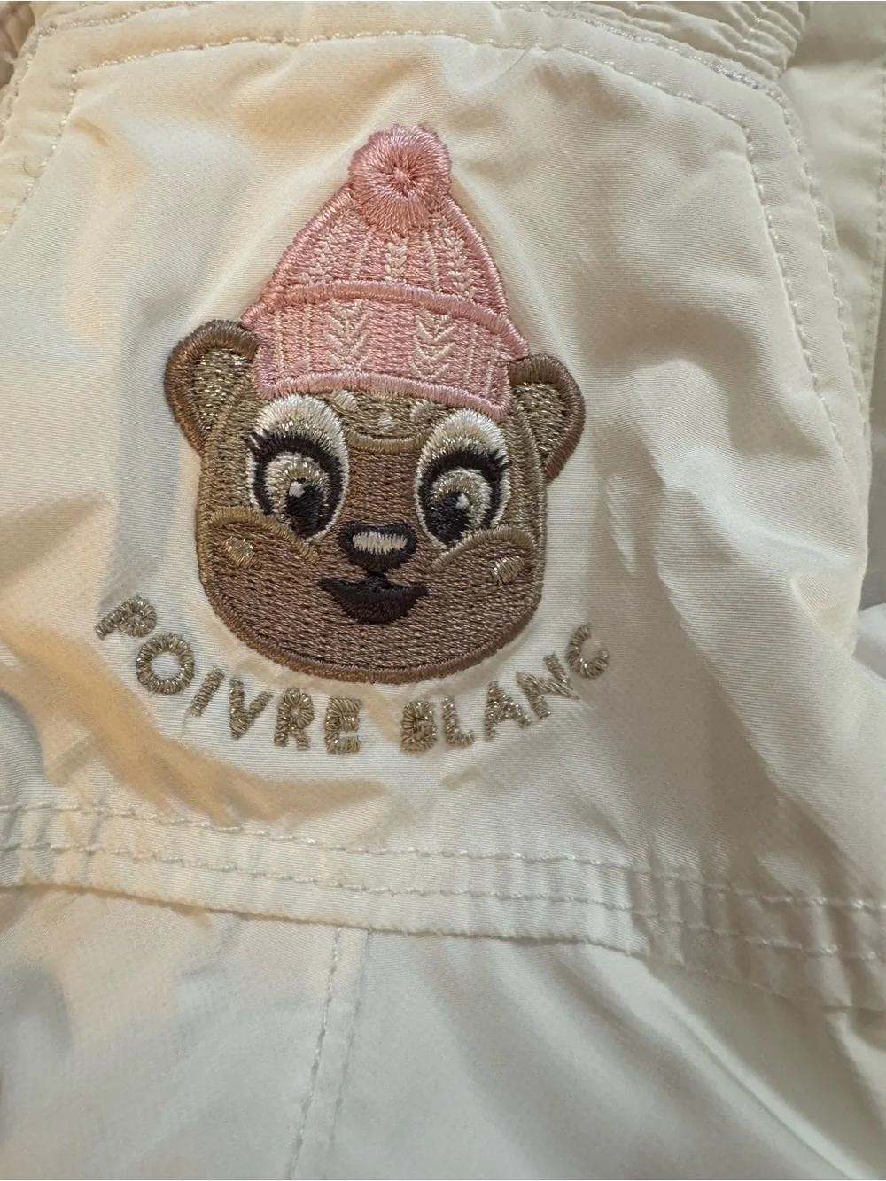 Kids Poivre Blanc White Snow Bib Overalls — Insulated Winter One-Piece Sz 6